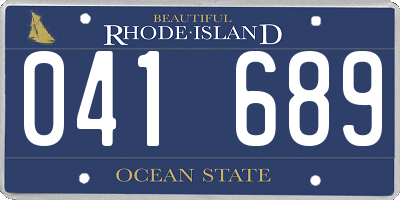 RI license plate 041689