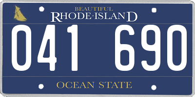 RI license plate 041690