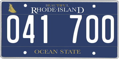 RI license plate 041700