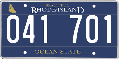 RI license plate 041701