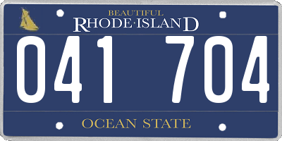 RI license plate 041704