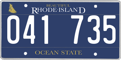 RI license plate 041735