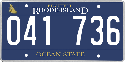 RI license plate 041736