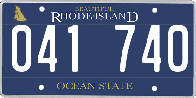 RI license plate 041740