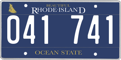 RI license plate 041741
