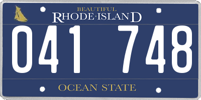 RI license plate 041748
