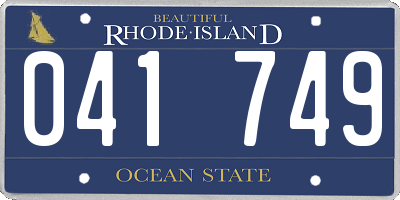RI license plate 041749