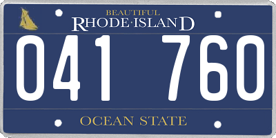 RI license plate 041760