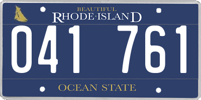 RI license plate 041761