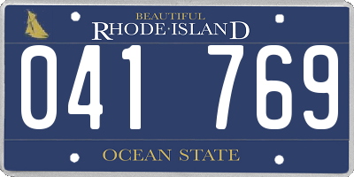 RI license plate 041769