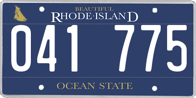 RI license plate 041775