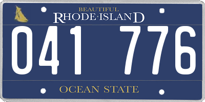 RI license plate 041776