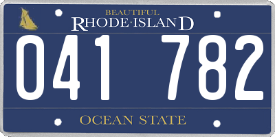 RI license plate 041782