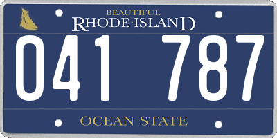 RI license plate 041787