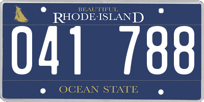 RI license plate 041788