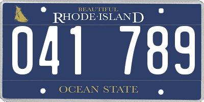 RI license plate 041789