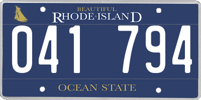 RI license plate 041794