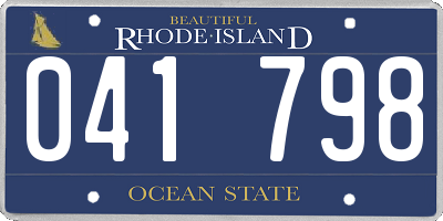 RI license plate 041798