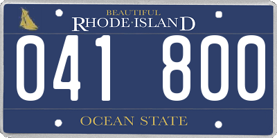 RI license plate 041800