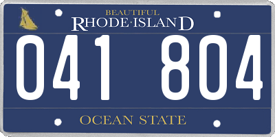 RI license plate 041804