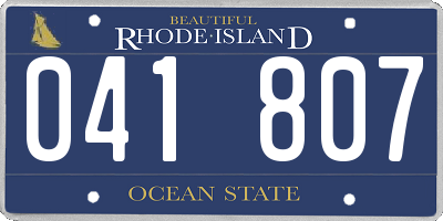 RI license plate 041807
