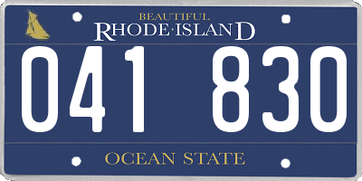 RI license plate 041830