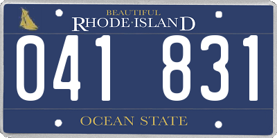 RI license plate 041831