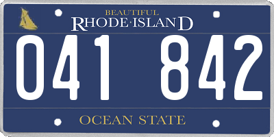 RI license plate 041842