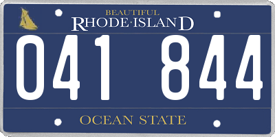RI license plate 041844