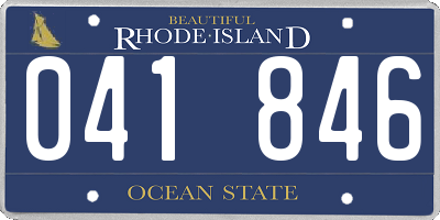 RI license plate 041846
