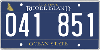 RI license plate 041851