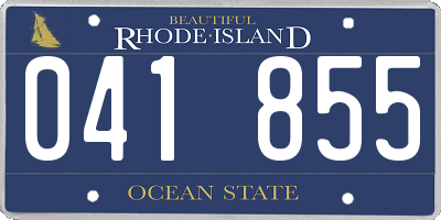 RI license plate 041855
