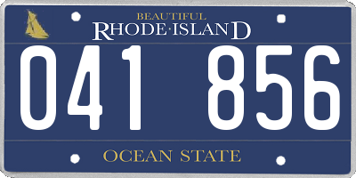 RI license plate 041856