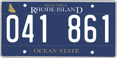 RI license plate 041861