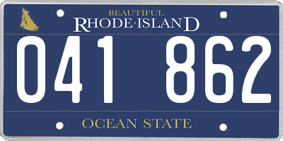 RI license plate 041862
