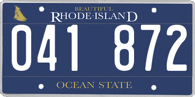 RI license plate 041872