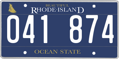 RI license plate 041874