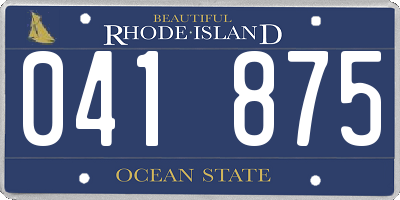 RI license plate 041875