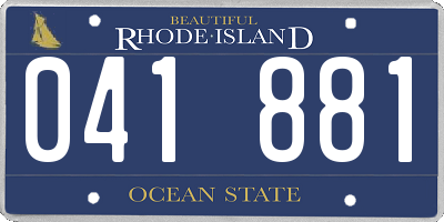 RI license plate 041881