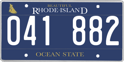 RI license plate 041882