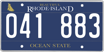 RI license plate 041883