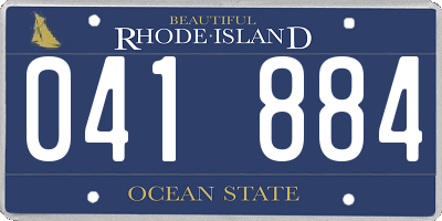 RI license plate 041884