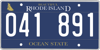 RI license plate 041891