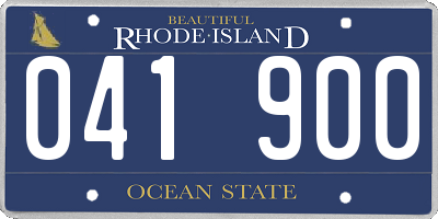 RI license plate 041900