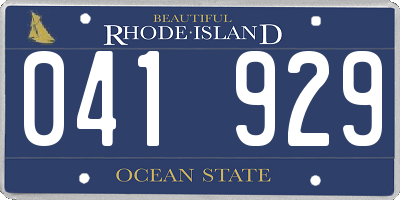RI license plate 041929