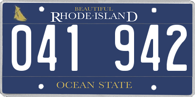 RI license plate 041942