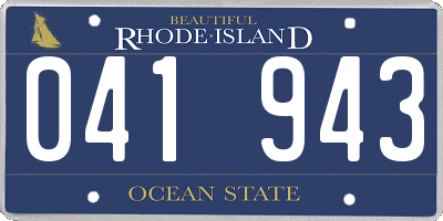 RI license plate 041943