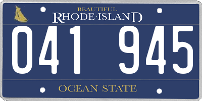 RI license plate 041945