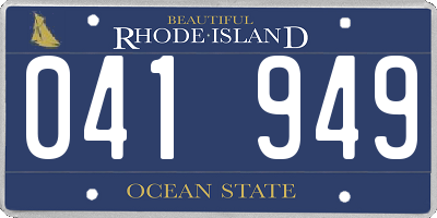 RI license plate 041949