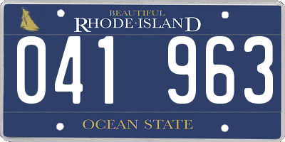 RI license plate 041963